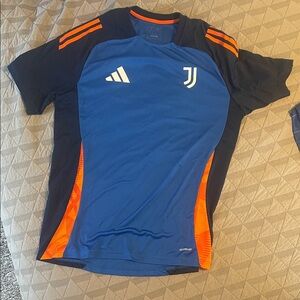 Juventus Adidas AEROREADY Training Top Blue Orange Short Sleeve (Men’s)